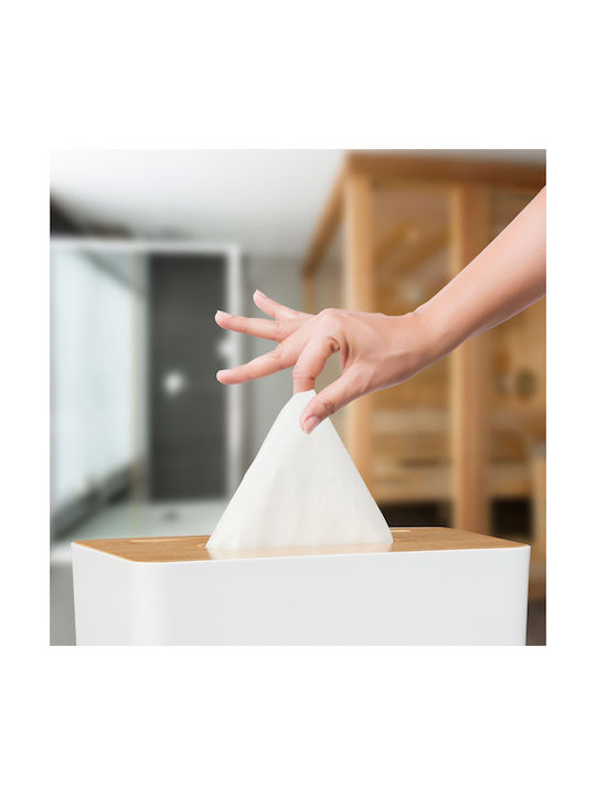 Relaxdays Suport pentru șervețele Plastică Bej 10x23x13cm 10047353