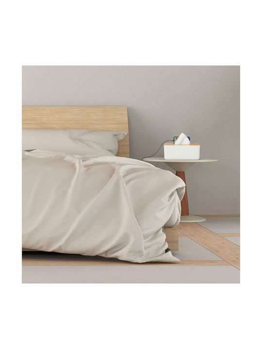 Relaxdays Suport pentru șervețele Plastică Bej 10x23x13cm 10047353