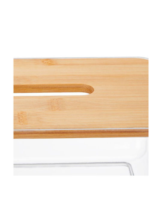 Relaxdays Suport pentru șervețele Plastică Transparentă 10x23.5x13cm 10046933
