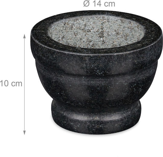 Relaxdays Mortar Granit 10x14cm