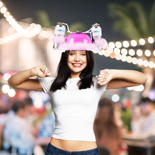 Pink Beer Drinking Hat Relaxdays