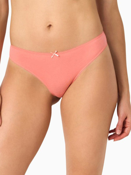 Βαμβακερά Γυναικεία Slip 3Pack Ροζ Και Πράσινο