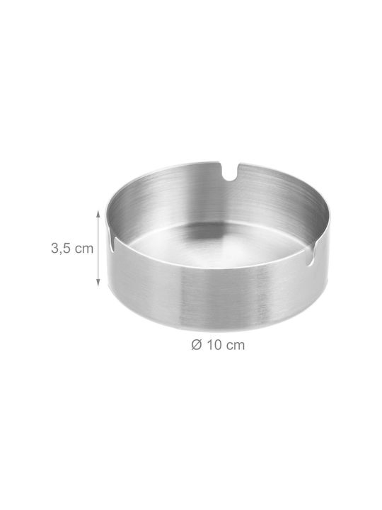 Set 2 Simple Metal Containers 3.5 X 10 Cm Gray