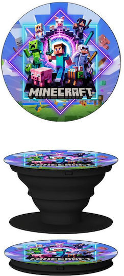 Minecraft Nether Portal Phone Holders Stand Μαύρο Βάση Στήριξης Κινητού Στο Χέρι
