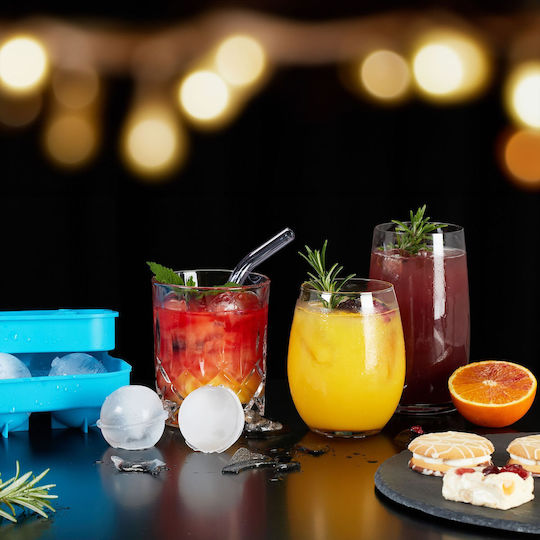Relaxdays Παγοθήκη Στρογγυλά από Σιλικόνη Μπλε 10048635 2τμχ