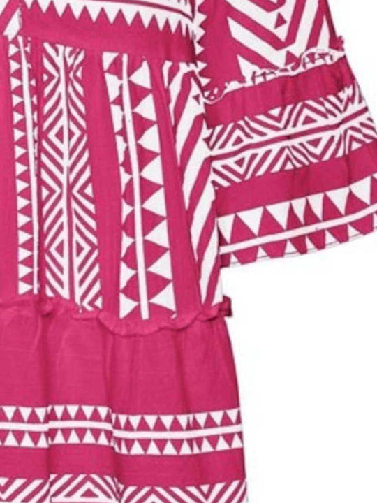 Summer Mini Dress Fuchsia