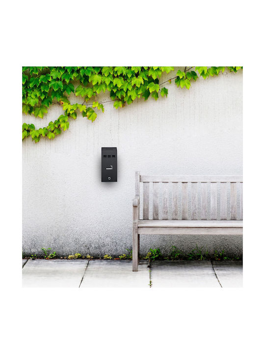 Outdoor Ashtray Dimensions 32.5 X 15 X 6 Cm Black Relaxdays