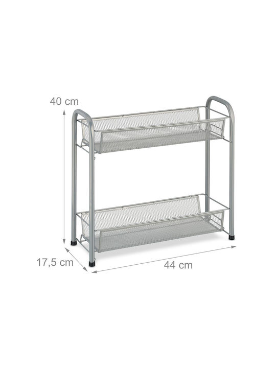 Relaxdays Metallische Tischbasis 40x44x17,5 cm Grau