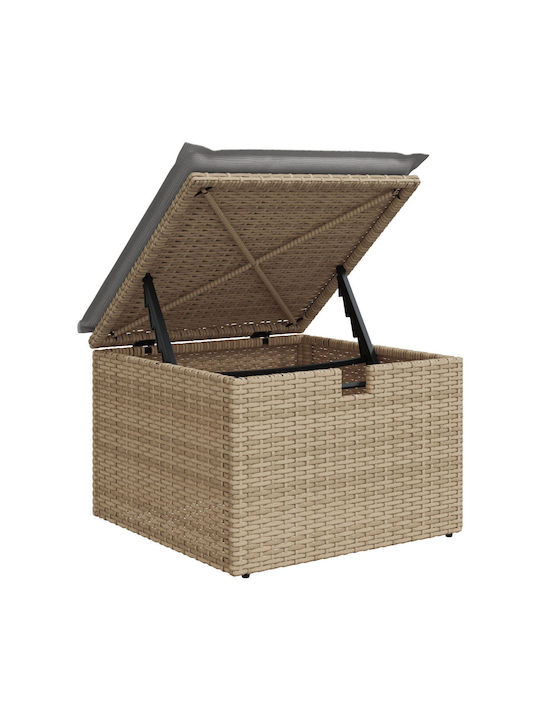 Corner Sofa Outdoor Rattan with Pillows 55x62x69cm