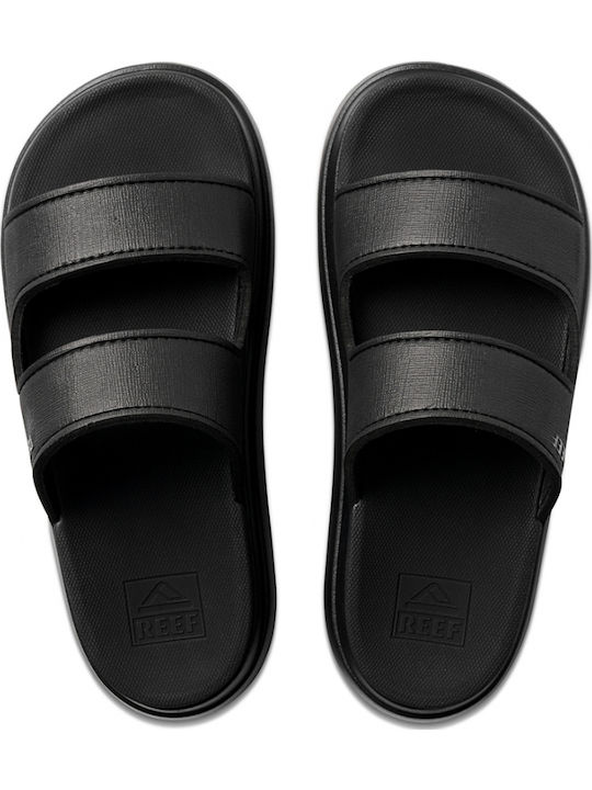 Cushion Flache Sandalen für Damen Anatomisch Flatforms in Schwarz Farbe