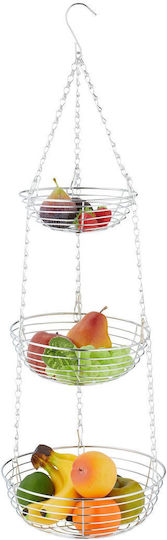 Relaxdays Fruitieră Metalic 3 niveluri Argintiu 26.5buc Relaxdays Fruitieră Metalic 3 niveluri Argintiu 26.5buc