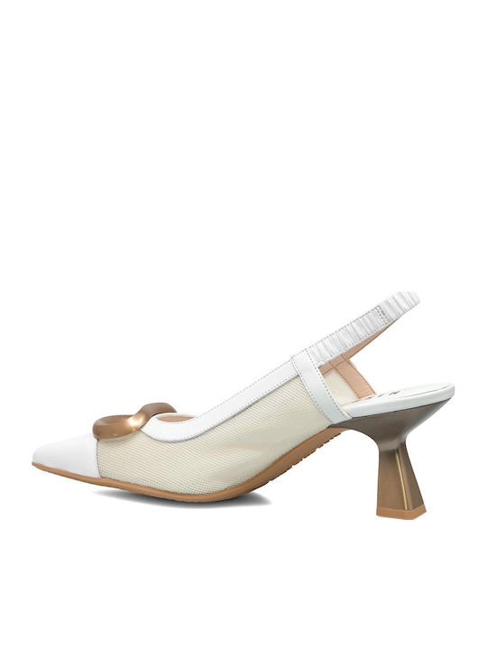 Leather White Heels