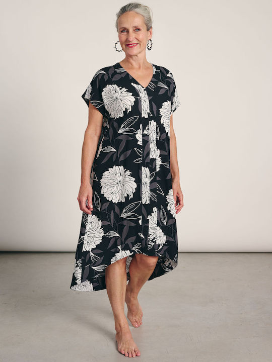 Muydemi Damen Kleid Strand Black