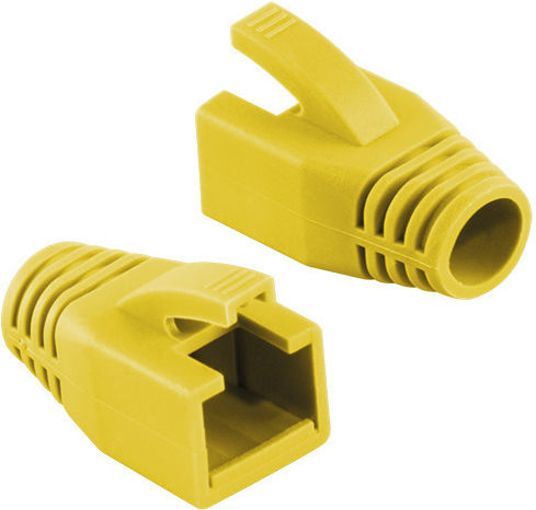 Set Capace Protectoare Conector RJ-45 Logilink Mp0035y UTP FTP SFTP Cat6 Masculin RJ-45 Plastic 50 Bucăți Galben