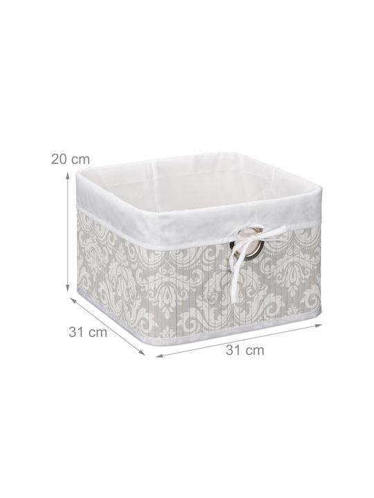 Relaxdays Aufbewahrungskorb Bamboo Gray 1Stück