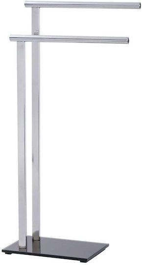 Wenko Single Wall-Mounted Bathroom Rail ​42x42cm Inox Silver