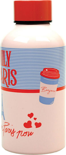 Gim Emily In Paris Kids Water Bottle Thermos Aluminium with Screw Cap Non Spill 500ml