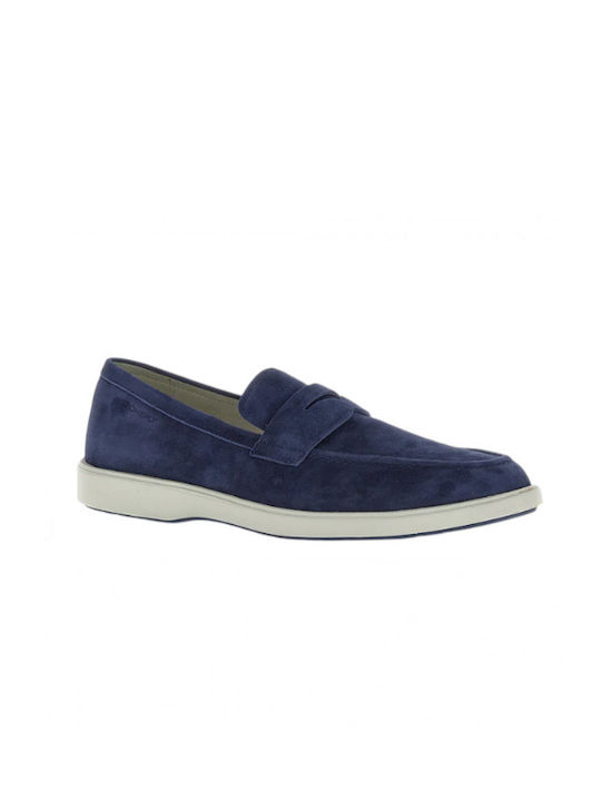 Men's Suede Moccasins Blue