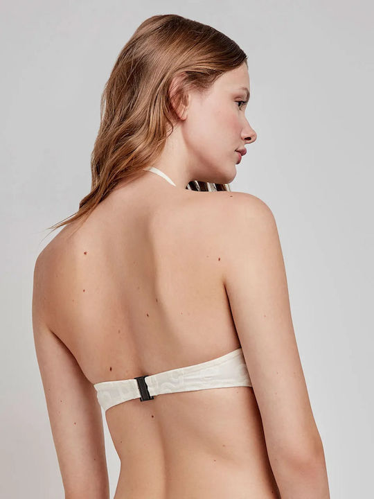 Strapless Bikini Top Beige