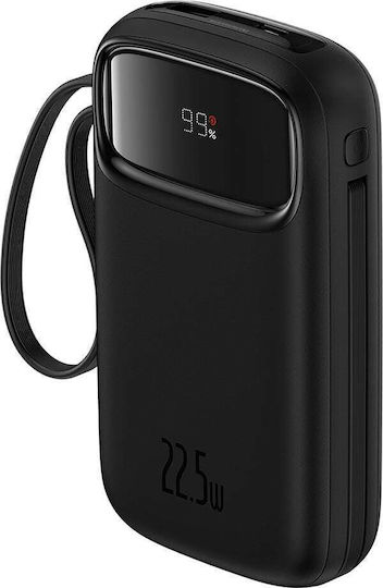 Baseus Qpow Pro+ Power Bank 20000mAh 22.5W με Θύρα USB-A και Θύρα USB-C Power Delivery / Quick Charge 3.0 Μαύρο