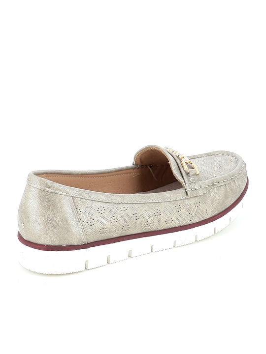 Damen Mokassins in Silber Farbe