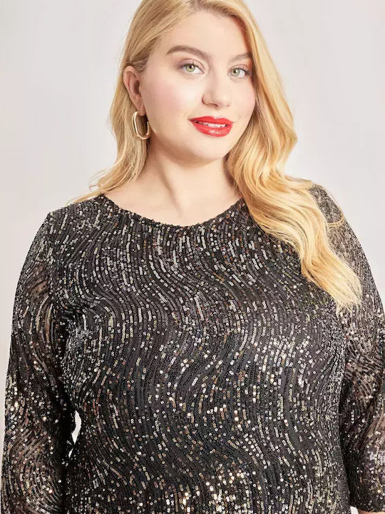 Midi Evening Dress Gold