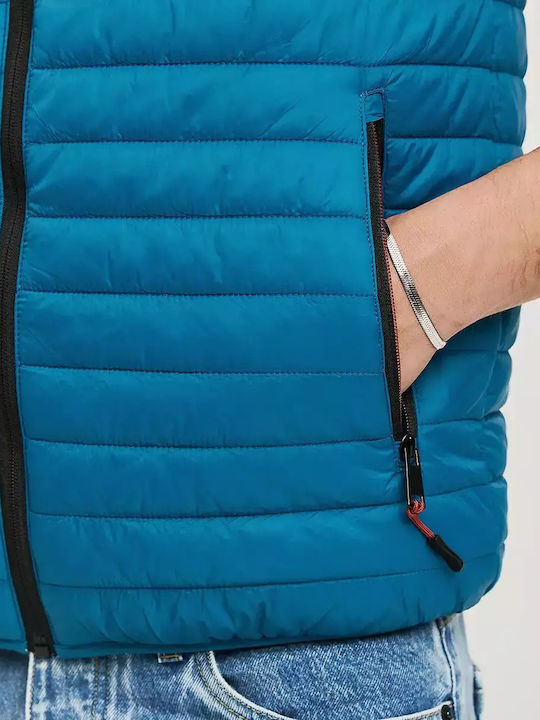 Sleeveless Jacket Puffer Petrol
