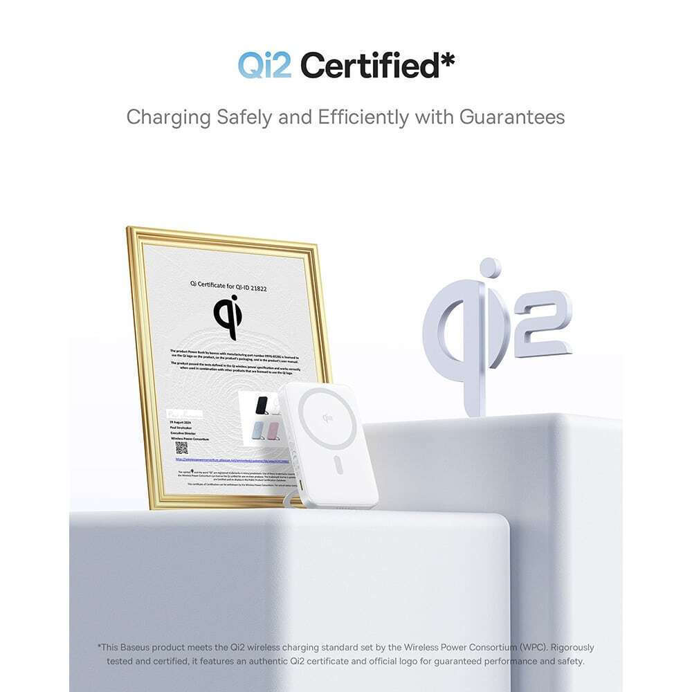 Baseus PicoGo MagSafe Power Bank 5000mAh 20W με Θύρα USB-C Λευκό (P10076800213-01)