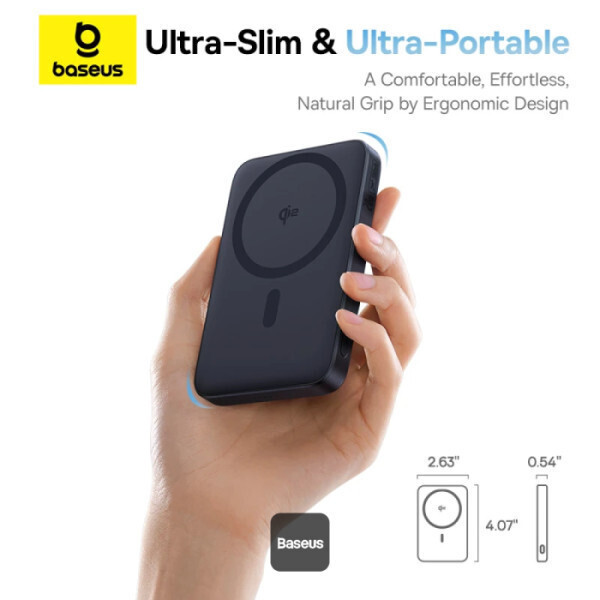 Baseus PicoGo MagSafe Power Bank 5000mAh 20W με Θύρα USB-C Μπεζ