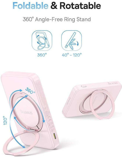 Baseus PicoGo MagSafe Power Bank 5000mAh 20W with USB-C Port Pink