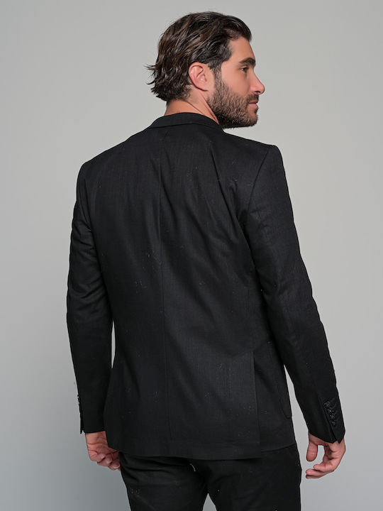 Men's Summer Suit Slim Fit Black
