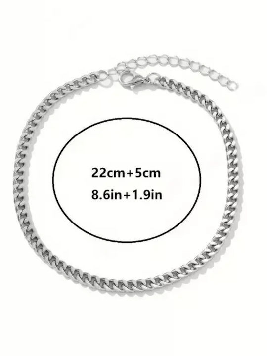 Fußarmband aus Edelstahl Stahl