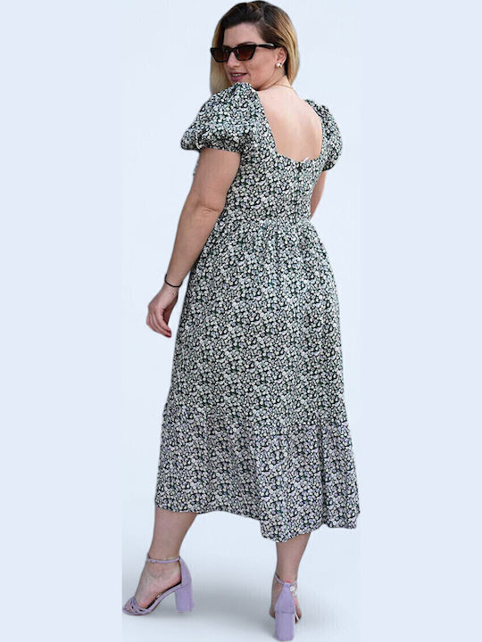 Sommer Midi Damenkleid Blau