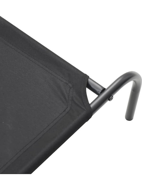 vidaXL Elevated Dog Bed Black 130x80cm