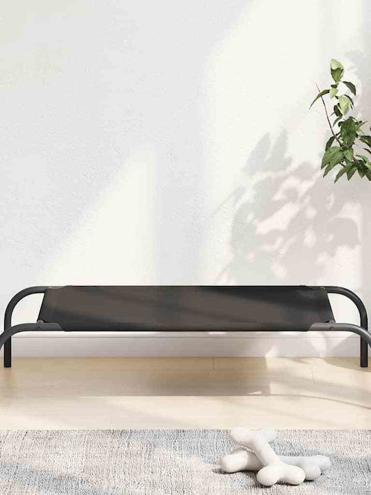 vidaXL Erhöht Hundebett Schwarz 90x50cm.