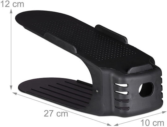 Relaxdays Husă De Depozitare Pentru Pantofi Neagră 12x10x27cm 12 Bucăți
