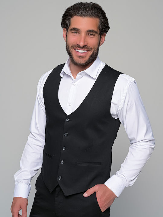 Summer Breeze Men's Vest Slim Fit Black