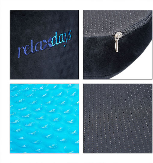 Relaxdays Μαξιλάρι Κόκκυγα με Memory Foam σε Μαύρο χρώμα 10032612