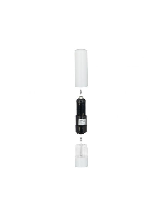 Relaxdays Set Electric Râșnițe Condimente din Plastic în Culoare Alb 5cm 2buc