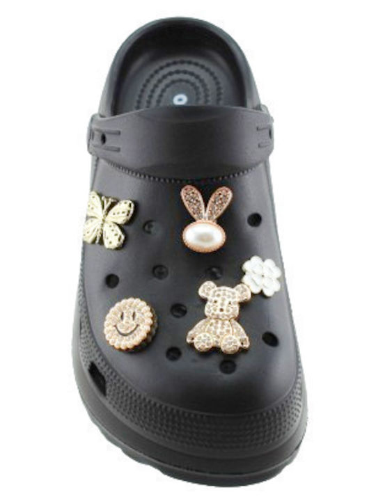 Sabino Damen Clogs Schwarz