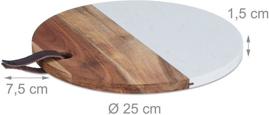 Relaxdays Wooden Cheese Serving Platter 25cm