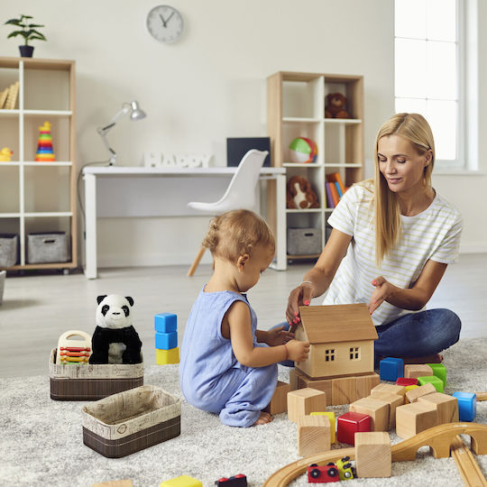 Relaxdays Wooden Storage Box with Lid Beige 3pcs