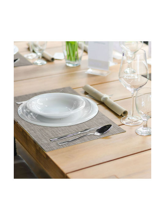 Relaxdays Platzdeckchen Kunststoff Braun 45x30cm 6Stück