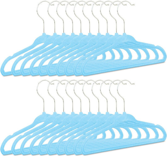 Relaxdays Kleiderbügel Turquoise 20Stück