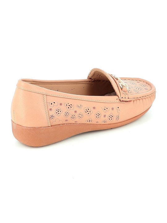Women's Moccasins in Beige Color