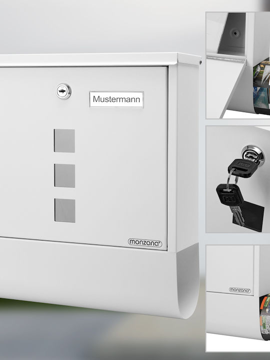 Deuba Cutie Poștală pentru Exterior Inox în Culoarea Gri