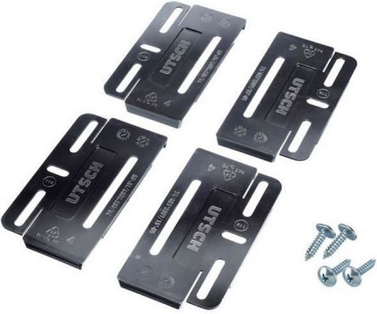 Car License Plate Frames Back Plastic 11.2 x 11.2cm Black 2pcs