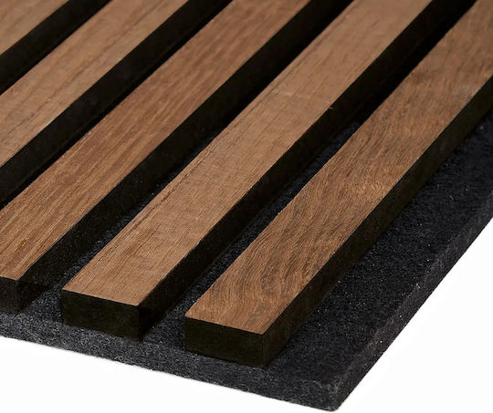 3D Holzdekor-Schallabsorbierende Wandverkleidung – Premium Basic – Fibrotech – „Walnuss“ – 244cm x 60cm x 2,2cm 2035577