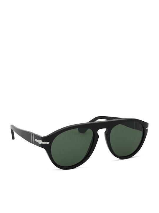 Persol 95/31 56 Унисекс Слънчеви Очила с Черна Пластмасова Рамка и Зелени Стъкла