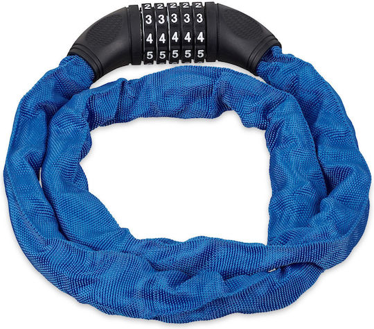 Blue Combination Lock Bicycle Relaxdays